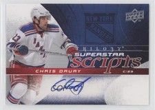 2008-09 Upper Deck Trilogy Superstar Scripts Chris Drury #SS-CD Auto