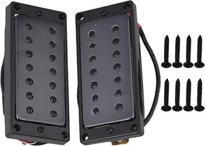 Mxfans Black Bridge & Neck Humbucker Pickups for 7 String Electric Guitar Pack o - Picture 1 of 12