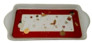 Vassoio Porcellana Piatto Rettangolare Natale Alleluia Brandani *53017 - Foto 1 di 3