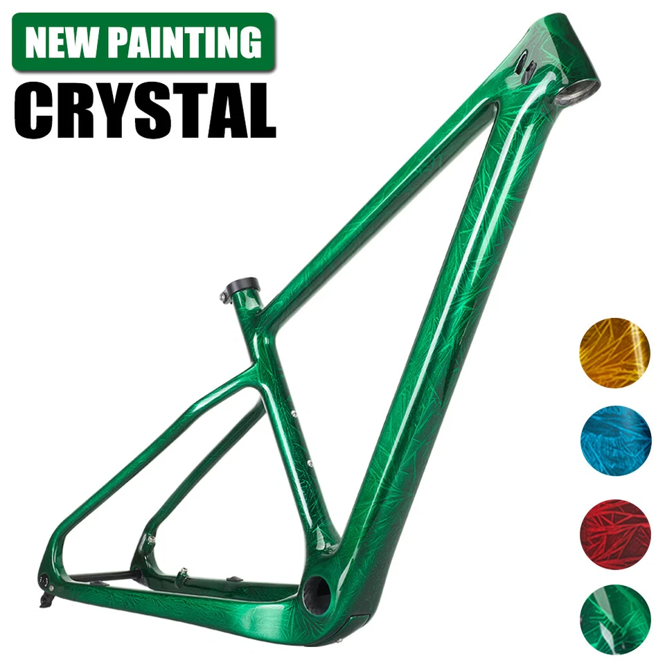 Quadro de bicicleta AIRWOLF 29er T1000 cristal carbono MTB XC bicicleta 148/142*12mm 135*9mm - Imagem 1 de 4