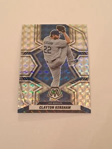 2022 Panini Mosaic Clayton Kershaw Silver Prizm Dodgers #136 In Toploader - Picture 1 of 5