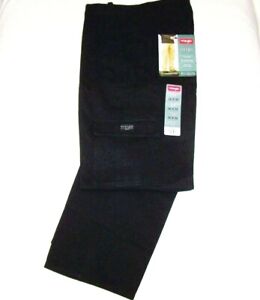  Men's Wrangler Legacy Cargo Pants Black Relaxed Fit Tech Pocket ALL SIZES 32-50