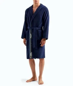Accappatoio Unisex con Cappuccio Emporio Armani-Banda Logotape - Photo 1/2
