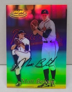 MATT BELISLE 1999 Topps Gold Label #93 ROOKIE AUTO ~ On-Card Autograph ~ BRAVES