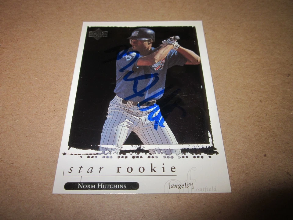 NORM HUTCHINS SIGNED AUTOGRAPHED 1998 UPPER DECK STAR ROOKIE CARD # 549 RC - Image 1 of 1