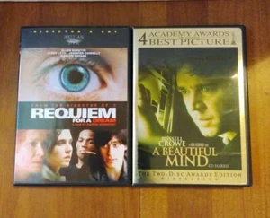 REQUIEM FOR A DREAM & A BEAUTIFUL MIND 2-DVD BUNDLE Used - Picture 1 of 2