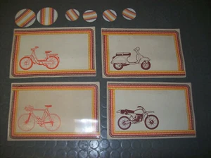 PIAGGIO VESPA CIAO GILERA WEISS AMERIKANISCHE TISCHDECKEN UNTERSETZER - Bild 1 von 1