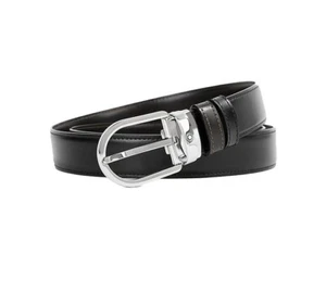 Montblanc 38157 Horseshoe Pin Buckle Classic Belt /Double-Sided Use - Picture 1 of 5