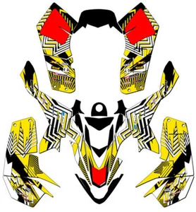 2007-2020 LTZ 90 MAYHEM Yellow Senge Graphics Kit Compatible with Suzuki - Picture 1 of 7