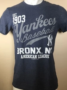 New York Yankees MLB Gray Baseball T-Shirt Est 1903 Bronx NY Men's SMALL - Picture 1 of 8