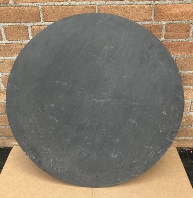 "Mesa de pizarra vintage Paul Evans 28"" diámetro original SIN BASE brutalista MCM Foto 1 de 4