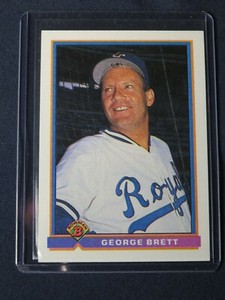 1991 Bowman GEORGE BRETT Kansas City Royals Baseball Card #300 MINT Free Ship!