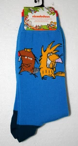 Two Angry Beavers Nickelodeon Cartoon New Tags 1 Pair Socks Fits 6-12 2018 - Picture 1 of 2