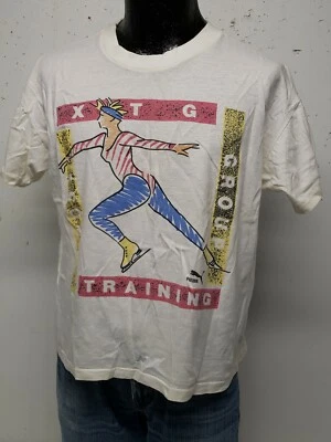 Vintage 80's Puma Cross Training USA Made Single Stitch T Shirt Women's Large/XL - Image 1 of 4