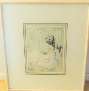 Vintage Jean Jansem Seated Girl I Original Lithograph 1960's - Picture 1 of 7