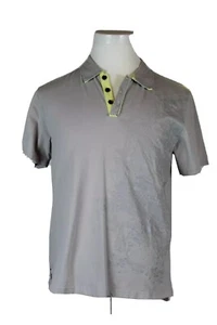 Calvin Klein Mens Polo Shirt Short Sleeve RN36543 Size L Textured Design - Picture 1 of 8