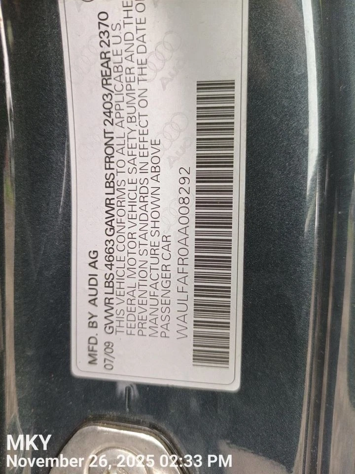 GLOVE BOX 2010 AUDI A5 AUDI Foto 1 de 4