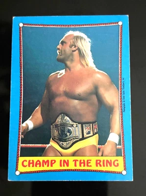 Topps 1987 WWF #37 HULK HOGAN Campeón en el Anillo WWF Titán EXCELENTE/CASI COMO NUEVO Foto 1 de 2