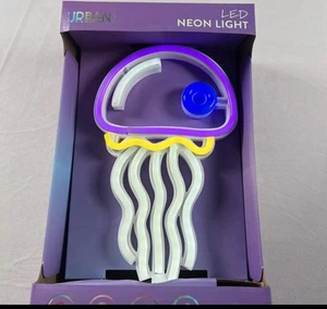 Urban Shop Jellyfish Neon Light (4 Hour Timer, Batteries included) Sealed - Picture 1 of 4