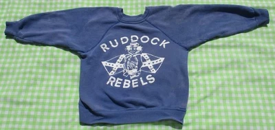 VTG 60s 70s Rudduck Rebels Sun Faded Naby Blue Purple Raglan Sweatshirt S - Image 1 of 4