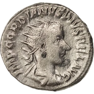 [#403123] Moneda, Gordian III, Antoninianus, 240, Roma, MBC+, Vellón, RIC:69 - Imagen 1 de 2