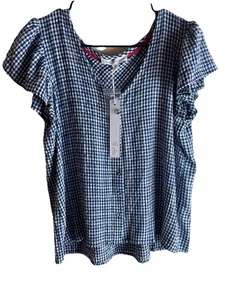 NWT Jane and Delancey Top Sz Xsmall/ Blue And White - Picture 1 of 6