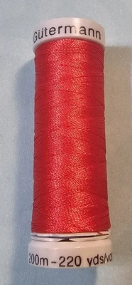 Gutermann Embroidery Thread TOMATO RED 100% Viscose 200m - 220yds/vgs - Image 1 of 2