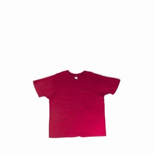 Vintage 1980's Red Stencil 17 Pocket Tee Shirt 80s 1980s Vtg Fotl Single Stitch - Picture 1 of 4