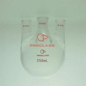 Lab Straight 4 Necks Round Bottom Flask 250mL,All 14/20 Joints - Picture 1 of 1