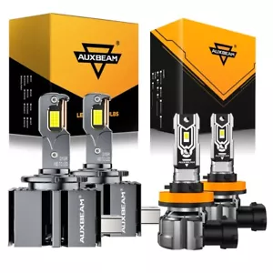 For BMW X5 2007-2015 AUXBEAM 6500K HID Headlight High-Low LED Fog Light Bulbs - Picture 1 of 15