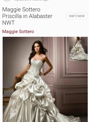 Maggie Sottero Priscilla Wedding Gown Dress with Cascading Layers Crystals J1452 - Image 1 of 4