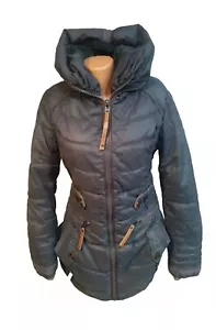 Naketano Damen Winterjacke Gr. S blau Reißverschluss großer Kragen warm - Bild 1 von 11