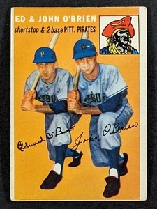 1954 Topps #139 Ed & John O'Brien Pittsburgh Pirates - Picture 1 of 3