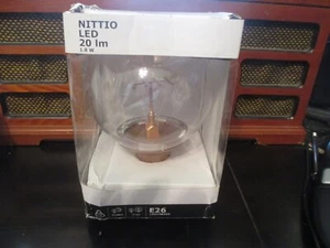 IKEA NITTIO LED 20 lm 1.8w E26 LED1483G2 003.171.55 120v-60Hz - Picture 1 of 4