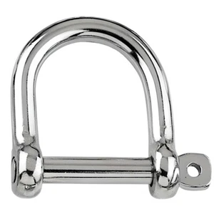 Wide Dee Shackle Stainless Steel A4 Marine Grade 5mm 6mm 8mm 10mm 12mm D Shackle - Picture 1 of 3