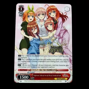 Quintessential Quintuplets Weiss Schwarz Promo BCF Winner 2023 - Picture 1 of 2