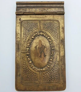 Original WWI WW1 era German hammered Art Deco notebook holder WK initials maker - Picture 1 of 12
