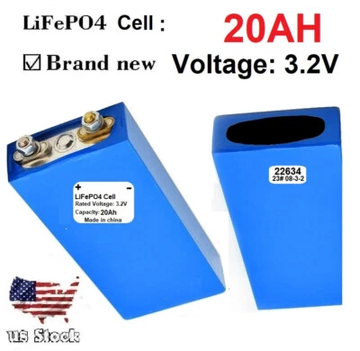 3.2V 20Ah Verified LiFePO4 Rechargeable Battery Pack Phosphate Multiple Purpose