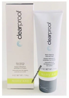 New In Box Mary Kay Clear Proof Deep Cleansing Charcoal Mask 4 oz Full Size - Image 1 of 3