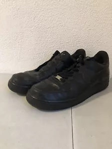 Nike Air Force 1 Low '07 Triple Black 315122-001 Men’s 12 Missing Lace SHOES2 - Picture 1 of 14