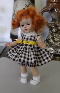 Vintage Vogue Ginny Strung TLC Doll in Tagged Black White Check Outfit (2601) - Picture 1 of 19