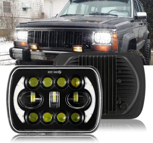 2X 5x7 7x6 LED Headlight Hi-Lo Beam DRL Turn Light For Chevy Corvette C4 1984-96 - Picture 1 of 11
