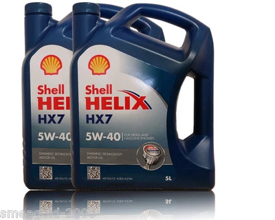 Shell Helix HX7 5W-40 Motoröl 2x5  Liter ACEA A3/B4 MB 229.3 VW 502.00 Fiat - Bild 1 von 3