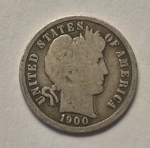 Lot of 5 Barber Dimes 1900 1902 S 1906 D 1907 O 1911 S Cover