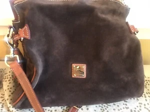 Dooney & Bourke Ginger X-body SS0421 BM Brown Tmoro Lot 351921157 Suede Bag NWT - Picture 1 of 10