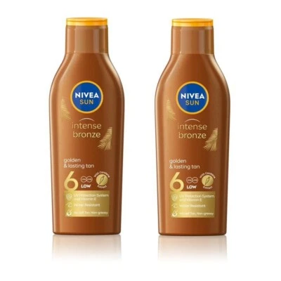 NIVEA SUN CAROTIN LSF 6 SONNENMILCH, 2ER PACK (2 X 200 ML) Nivea Sun Carotine Intense Bronze LSF 6 Sonnenmilch, 2er Pack (2 x 200 ml)