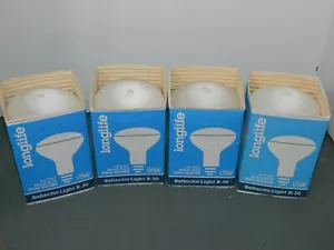 4 Pack Vintage 75W 130V LongLife R30 Flood Lights NOS Made in USA FREE SHIP - Picture 1 of 4
