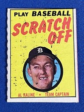 1971 Topps Scratch Off Al Kaline Baseball Card Game Detroit Tigers VG-EX