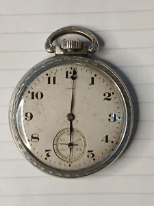 POCKET WATCH "EVERTS" ANTIQUE 1930'S SWISS MOVEMENT 19 JEWEL - Picture 1 of 9