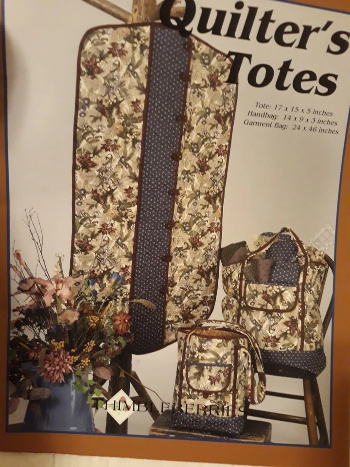 Folleto "Thimbleberries Quilters Bolsos Para Coser" Extraíble Patrón Tamaño Completo SIN CORTAR Foto 1 de 3